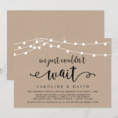 Invitation Nous n'avons pas pu attendre, Mariage Intime (Devant / Derrière)