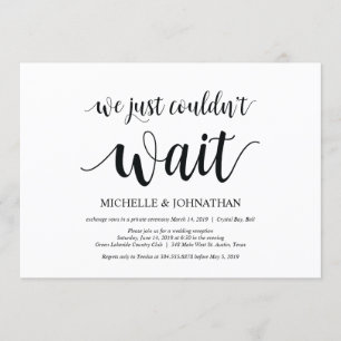 Invitation Nous n'avons tout simplement pas pu attendre, Fair