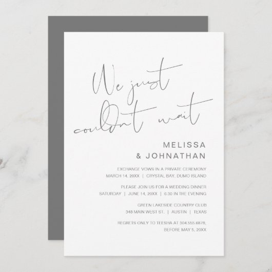 Invitation Nous n'avons tout simplement pas pu attendre, Mari (Devant / Derrière)