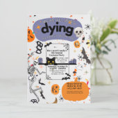 Invitation Nous ne faisons que mourir de fête | Costume d'Hal (Debout devant)