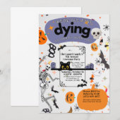 Invitation Nous ne faisons que mourir de fête | Costume d'Hal (Devant / Derrière)