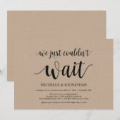 Invitation Nous ne pouvions tout simplement pas attendre, Fai (Devant / Derrière)