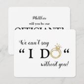 Invitation Nous ne pouvons pas dire oui sans vous | Vous mari (Devant / Derrière)