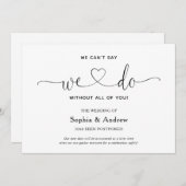 Invitation Nous ne pouvons pas dire que nous faisons l'annonc (Devant / Derrière)