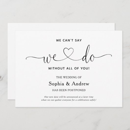 Invitation Nous ne pouvons pas dire que nous faisons une anno (Devant / Derrière)