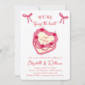 Invitation Nous nouons le Mariage de cerisier Knot Coquette (Devant)