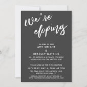 Invitation Nous nous enfuyons ensemble Simple Écriture manusc (Devant)