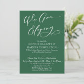 Invitation Nous nous enfuyons, Simple Leaf Green Celebration (Debout devant)
