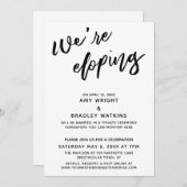 Invitation Nous nous enfuyons Simple Moderne Typographie d'éc (Devant / Derrière)