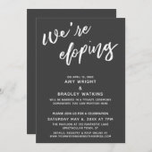 Invitation Nous nous enfuyons simplement avec un script manus (Devant / Derrière)