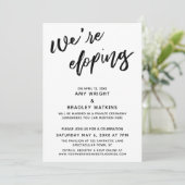 Invitation Nous nous enfuyons simplement calligraphie moderne (Debout devant)