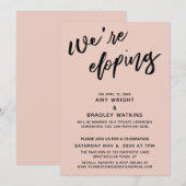 Invitation Nous nous enfuyons Typographie d'écriture manuscri (Devant / Derrière)