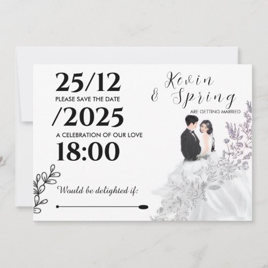 Invitation Nous nous marions (Devant)