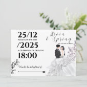 Invitation Nous nous marions (Debout devant)