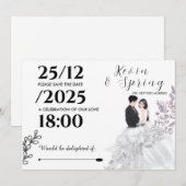 Invitation Nous nous marions (Devant / Derrière)