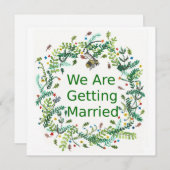 Invitation Nous nous marions (Devant / Derrière)