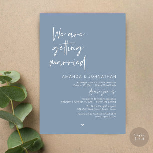 Invitation Nous nous marions, Célébration de mariage moderne