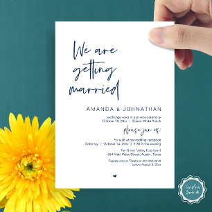 Invitation Nous nous marions, Célébration de mariage moderne