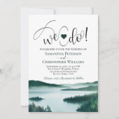 Invitation Nous nous marions ! Code QR de mariage au lac de m (Devant)