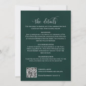 Invitation Nous nous marions ! Code QR de mariage au lac de m (Dos)