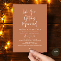 Nous nous marions, Dîner de Mariage en Elopement D