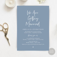 Nous nous marions, Dîner de Mariage en Elopement D