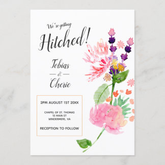 Invitation Nous nous marions Fleurs de mariage