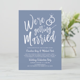 Invitation Nous nous marions Pigeon bleu après-mariage