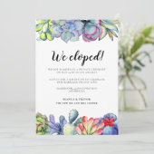 Invitation Nous nous sommes enfuis ! Annonce de mariage au ca (Debout devant)