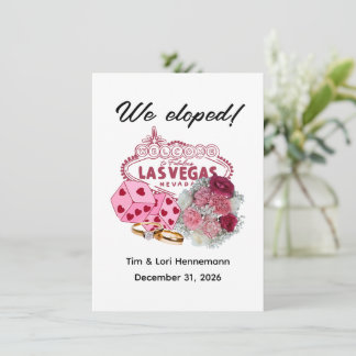 Invitation NOUS NOUS SOMMES ENFUIS ! Annonce de mariage sur l