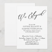 Invitation Nous nous sommes enfuis Assez Simple Célébration e (Devant / Derrière)