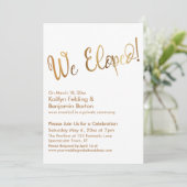 Invitation Nous nous sommes enfuis ! Célébration de mariage G (Debout devant)