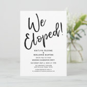 Invitation Nous nous sommes enfuis ! Célébration de mariage m (Debout devant)