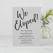 Invitation Nous nous sommes enfuis ! Célébration décontractée (Debout devant)