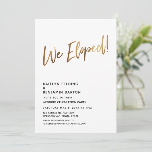 Invitation Nous nous sommes enfuis ! Célébration minimale en  (Debout devant)