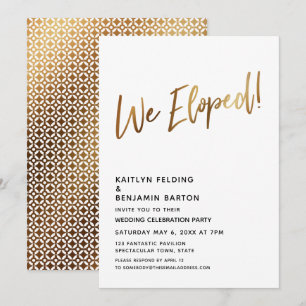 Invitation Nous nous sommes enfuis ! Célébration minimale en