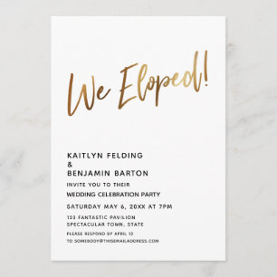 Invitation Nous nous sommes enfuis ! Célébration minimale en