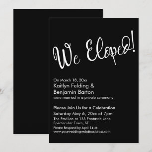 Invitation Nous nous sommes enfuis ! Célébration moderne de m