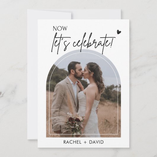 Invitation Nous nous sommes enfuis, célébrons maintenant la r (Devant)