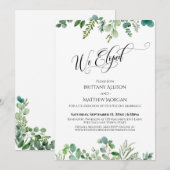 Invitation Nous nous sommes enfuis Élégance Typographie Eucal (Devant / Derrière)