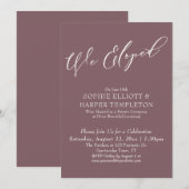 Invitation Nous nous sommes enfuis, Élégante Simple Célébrati (Devant / Derrière)