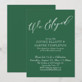 Invitation Nous nous sommes enfuis, Élégante Simple Feuille V (Devant / Derrière)