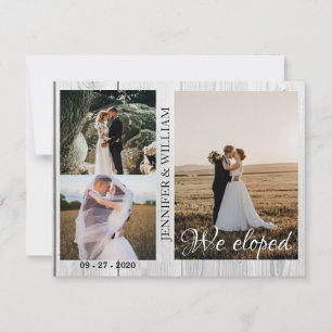 Invitation Nous nous sommes enfuis en secret Collage de photo