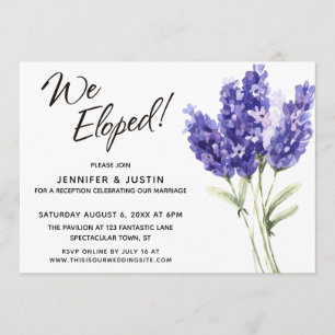 Invitation Nous nous sommes enfuis en typographie aquarelle f