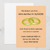 Invitation Nous nous sommes enfuis en voyage de noces ! invit (Devant / Derrière)