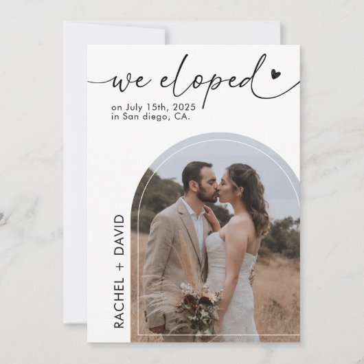 Invitation Nous nous sommes enfuis, maintenant célébrons la f (Devant)