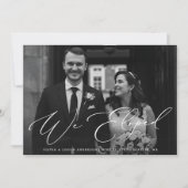 Invitation Nous nous sommes enfuis Mariage Moderne Écriture P (Devant)