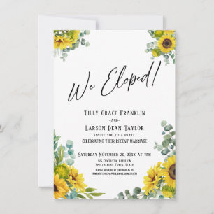 Invitation Nous nous sommes enfuis ! Réception aux eucalyptus