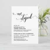 Invitation Nous nous sommes enfuis Script noir et blanc avec (Debout devant)