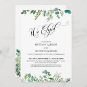 Invitation Nous nous sommes enfuis Typographie Élégante Eucal (Devant / Derrière)